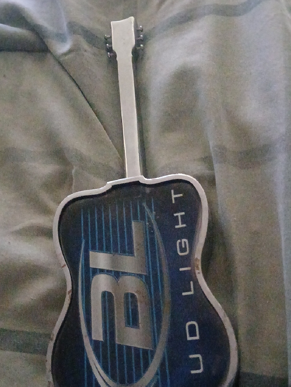Bud Light Guitar Shaped Metal Tap - Blue